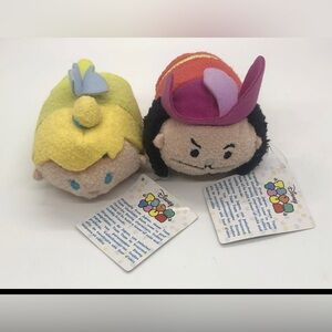 Disney Tsum Tsum Plush Set - Peter Pan’s Tinkerbell and Captain Hook
